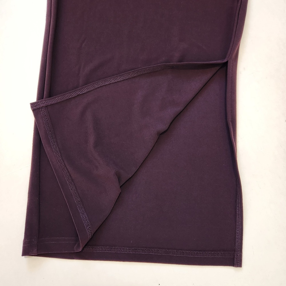 Sympli NWT Side Slit Wide Leg Pants Size 14 Currant Elastic‎ Waist Slinky Flowy - Picture 5 of 11